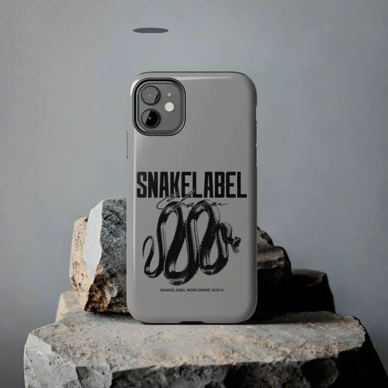 Snake Tough Phone Cases with 2 - Layer Protection & Wireless Charging Compatibility snake - label