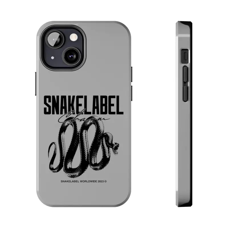 Snake Tough Phone Cases with 2 - Layer Protection & Wireless Charging Compatibility snake - label
