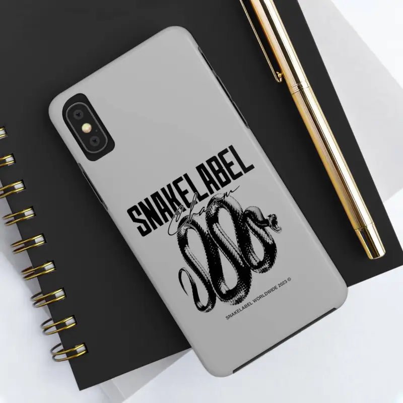 Snake Tough Phone Cases with 2 - Layer Protection & Wireless Charging Compatibility snake - label