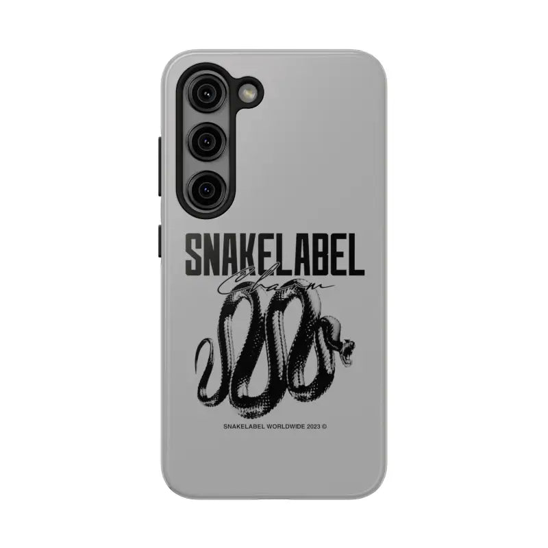 Snake Tough Phone Cases with 2 - Layer Protection & Wireless Charging Compatibility snake - label