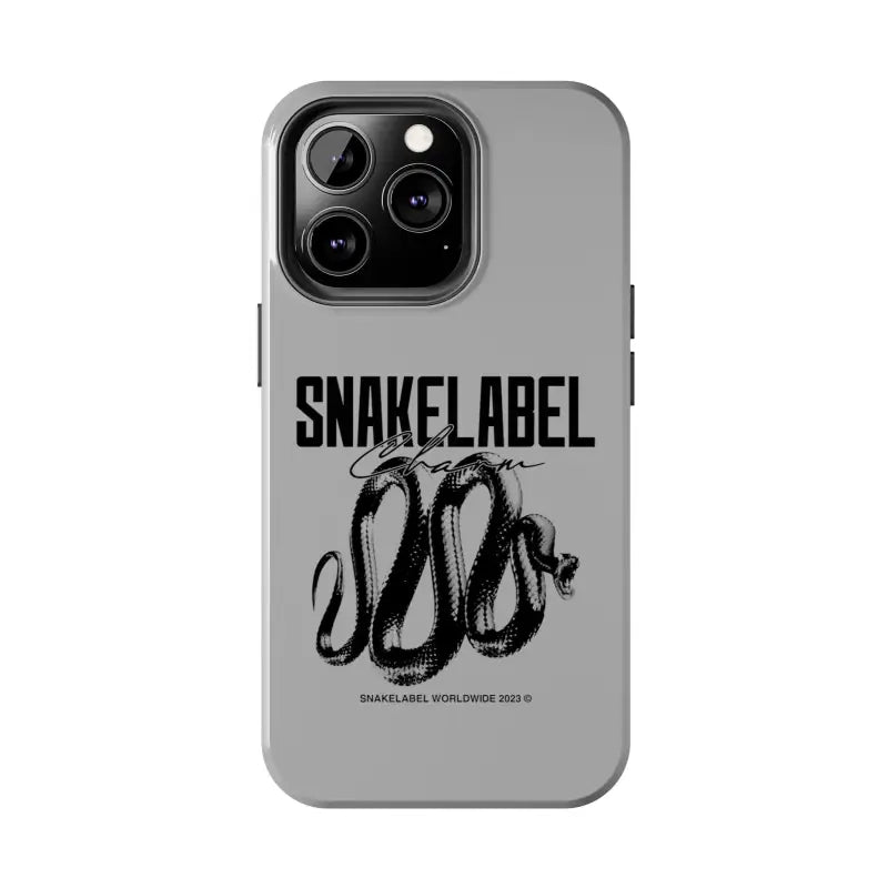 Snake Tough Phone Cases with 2 - Layer Protection & Wireless Charging Compatibility snake - label
