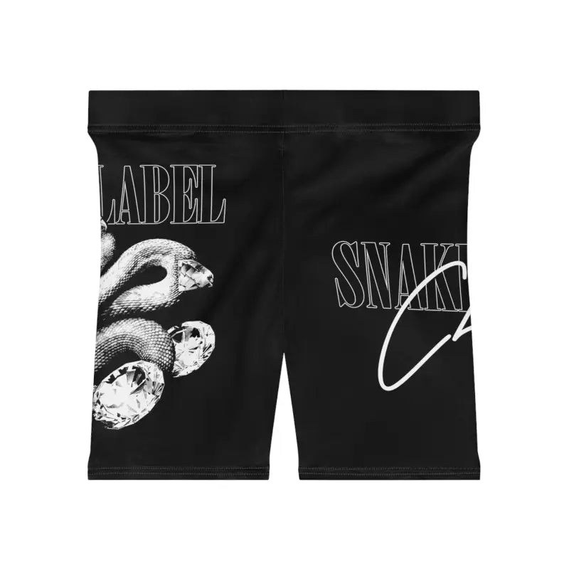 Snake Women's Biker Shorts with 1.5" Waistband & Moisture - Wicking Fabric snake - label