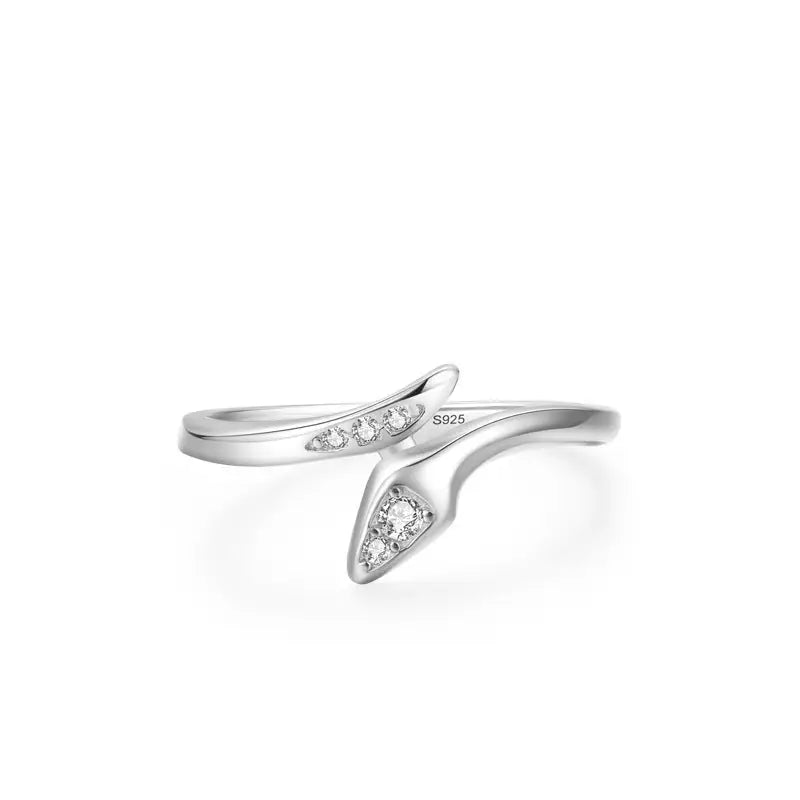 Sterling Silver Snake Ring with Micro Inlay snake - label