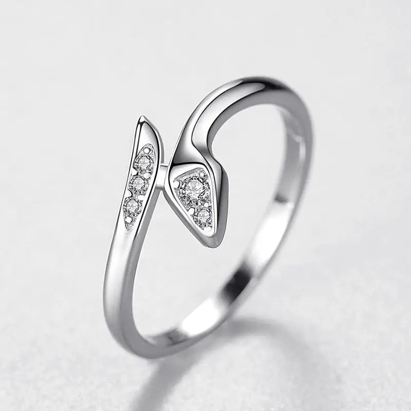 Sterling Silver Snake Ring with Micro Inlay snake - label