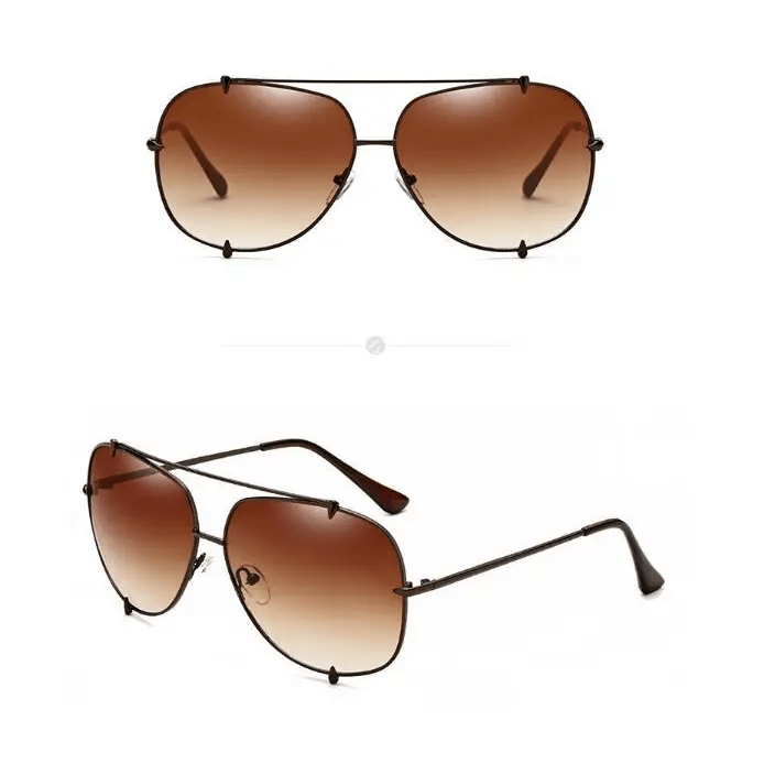 Sunglasses Wolf Claw Rivet Men's with UV400 Protection & Stylish Metal Frame snake - label