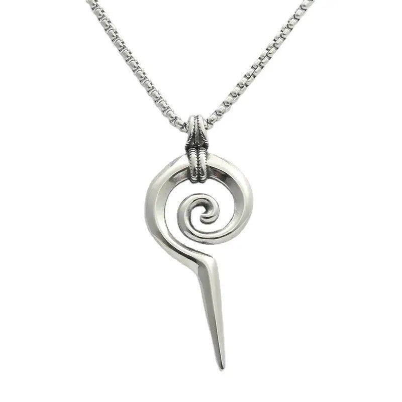 Titanium Steel Snake Pendant for Men | Geometric Design, Retro Style snake - label