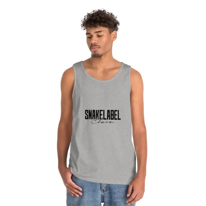UNISEX HEAVY COTTON SNAKE TANK TOP: 100% Cotton, Classic Fit, Tear Away Label snake - label