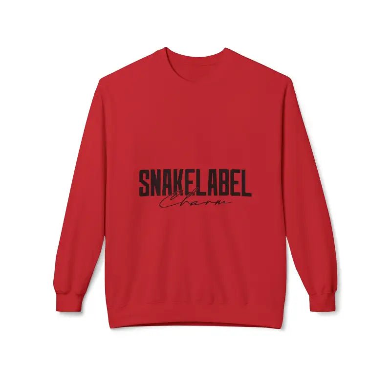 Unisex Midweight Softstyle Fleece snake Crewneck Sweatshirt with Brushed Interior & Eco - Conscious Design snake - label
