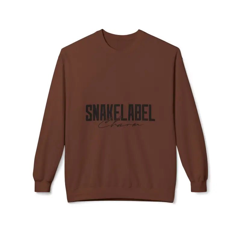 Unisex Midweight Softstyle Fleece snake Crewneck Sweatshirt with Brushed Interior & Eco - Conscious Design snake - label