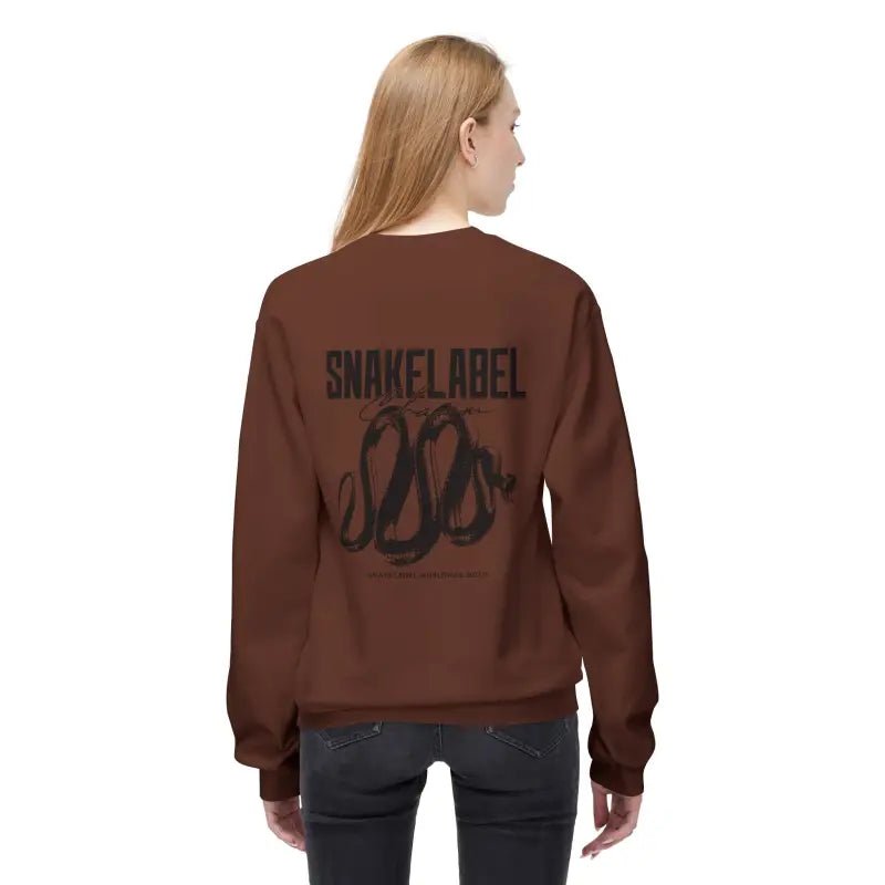 Unisex Midweight Softstyle Fleece snake Crewneck Sweatshirt with Brushed Interior & Eco - Conscious Design snake - label