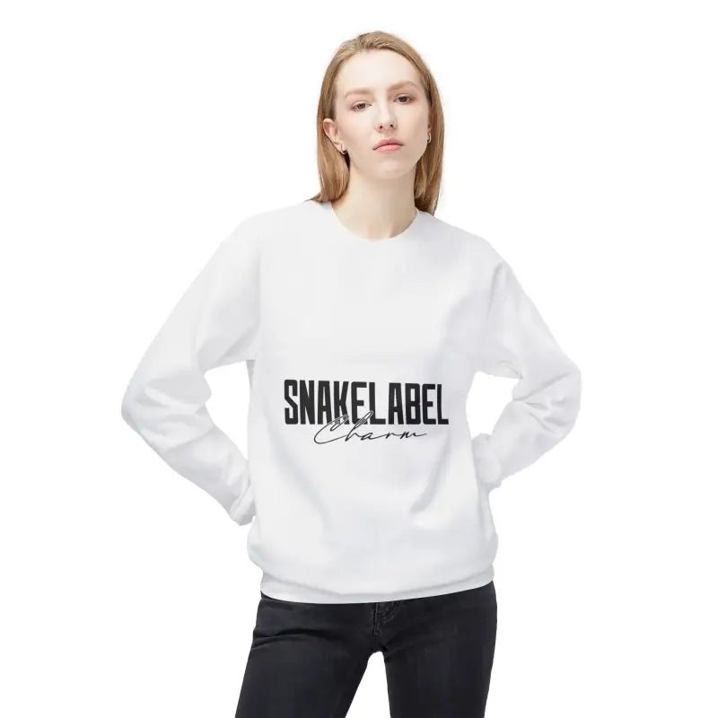Unisex Midweight Softstyle Fleece snake Crewneck Sweatshirt with Brushed Interior & Eco - Conscious Design snake - label