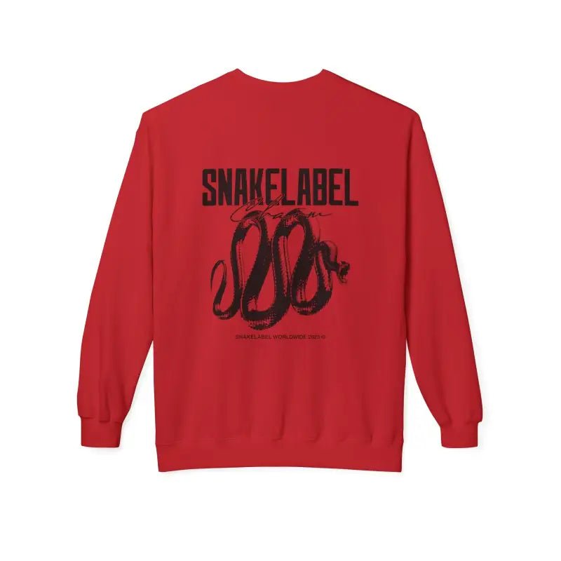 Unisex Midweight Softstyle Fleece snake Crewneck Sweatshirt with Brushed Interior & Eco - Conscious Design snake - label