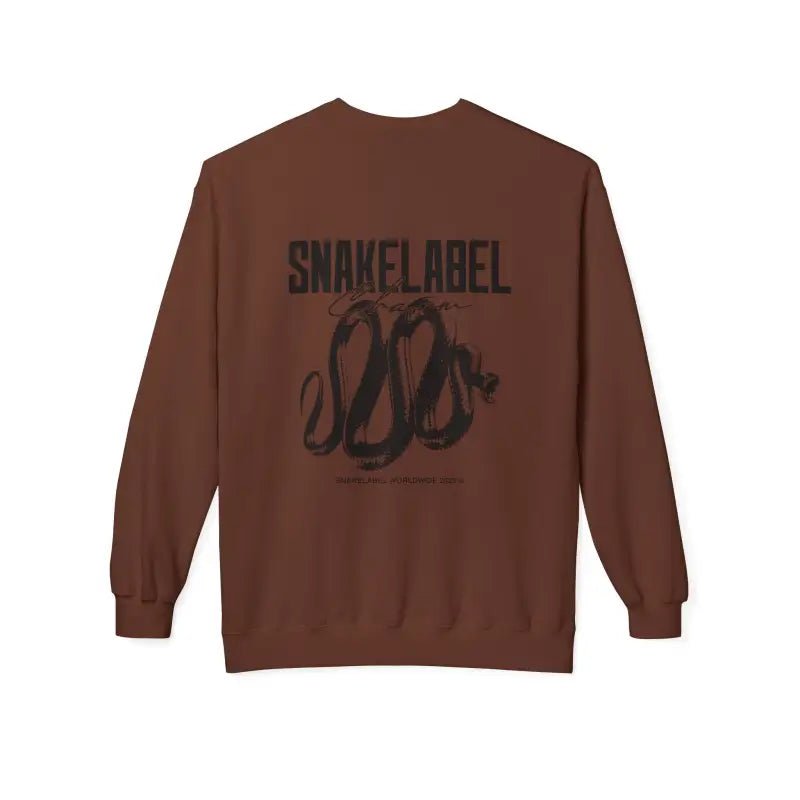 Unisex Midweight Softstyle Fleece snake Crewneck Sweatshirt with Brushed Interior & Eco - Conscious Design snake - label