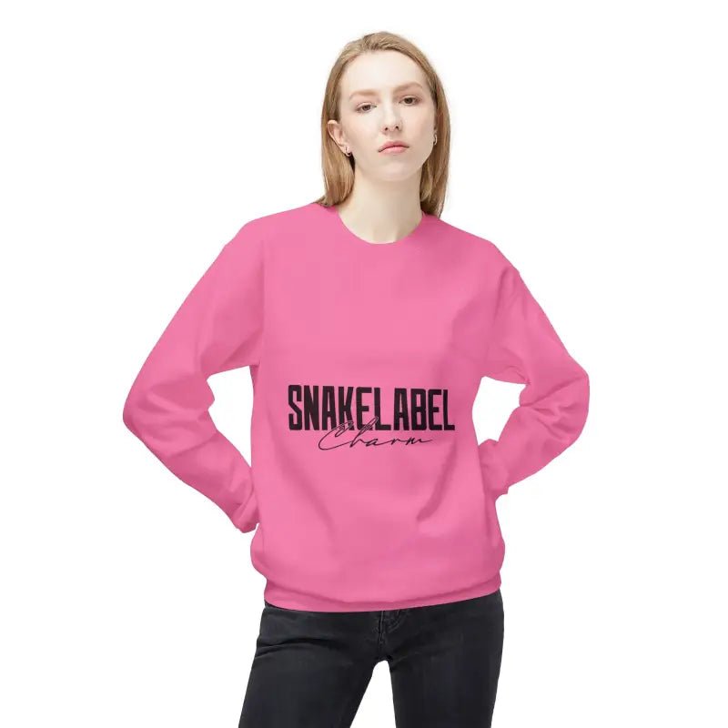 Unisex Midweight Softstyle Fleece snake Crewneck Sweatshirt with Brushed Interior & Eco - Conscious Design snake - label