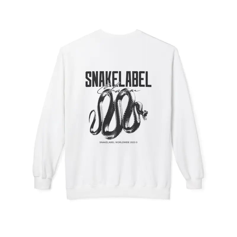 Unisex Midweight Softstyle Fleece snake Crewneck Sweatshirt with Brushed Interior & Eco - Conscious Design snake - label