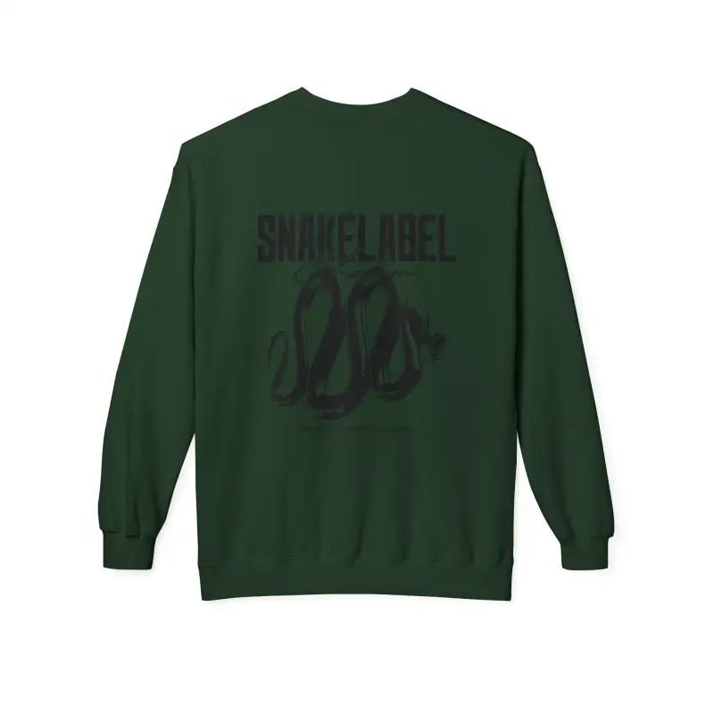 Unisex Midweight Softstyle Fleece snake Crewneck Sweatshirt with Brushed Interior & Eco - Conscious Design snake - label