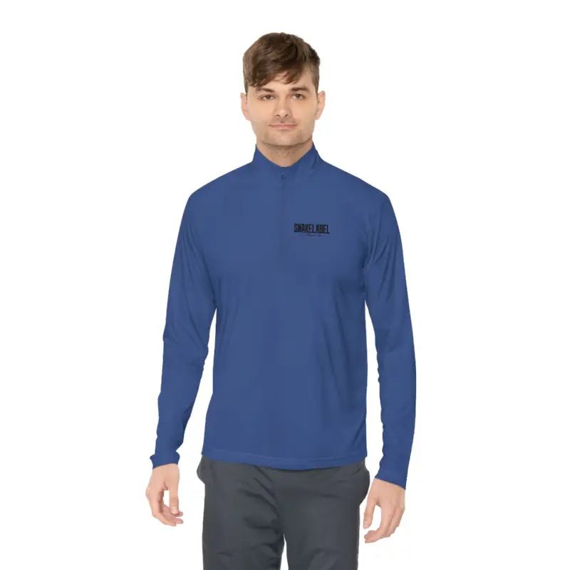 Unisex Quarter - Zip Pullover: PosiChargeĀ® Lightweight Moisture - Wicking Pullover snake - label