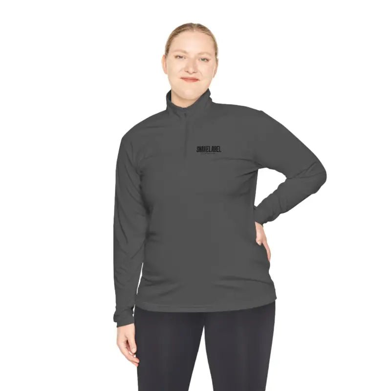 Unisex Quarter - Zip Pullover: PosiChargeĀ® Lightweight Moisture - Wicking Pullover snake - label