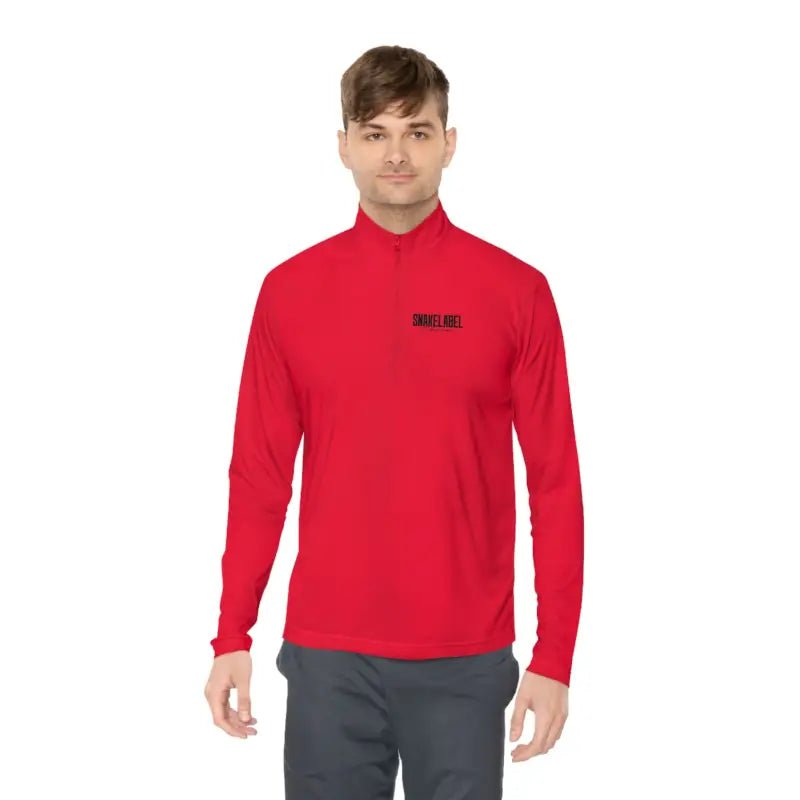 Unisex Quarter - Zip Pullover: PosiChargeĀ® Lightweight Moisture - Wicking Pullover snake - label