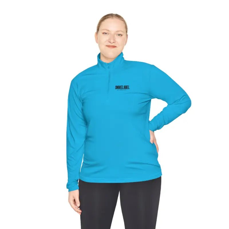 Unisex Quarter - Zip Pullover: PosiChargeĀ® Lightweight Moisture - Wicking Pullover snake - label