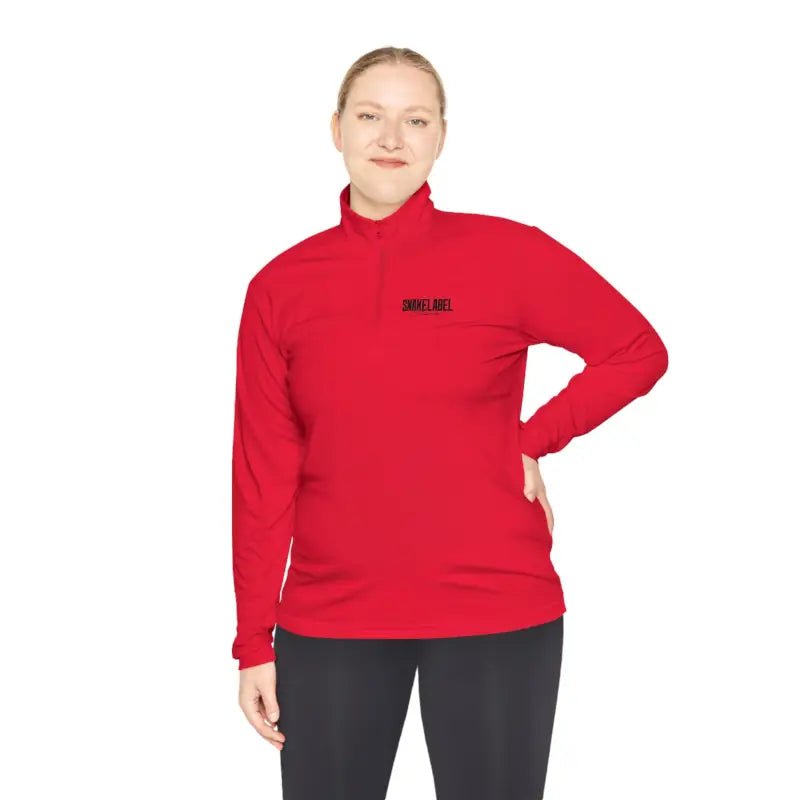 Unisex Quarter - Zip Pullover: PosiChargeĀ® Lightweight Moisture - Wicking Pullover snake - label