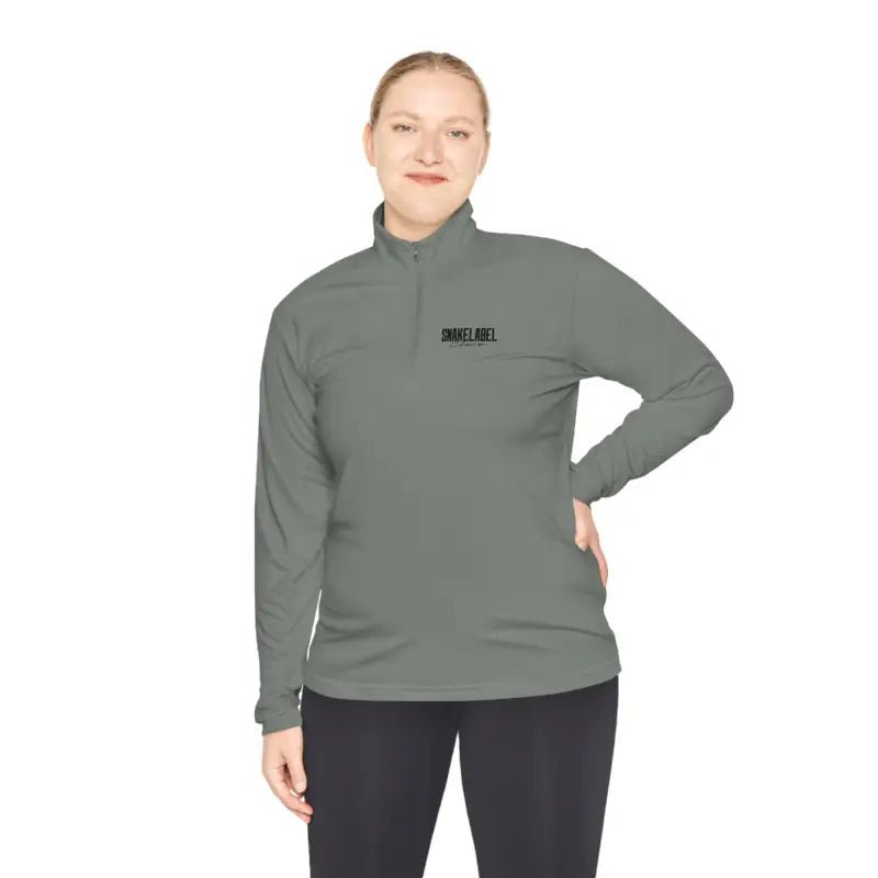 Unisex Quarter - Zip Pullover: PosiChargeĀ® Lightweight Moisture - Wicking Pullover snake - label