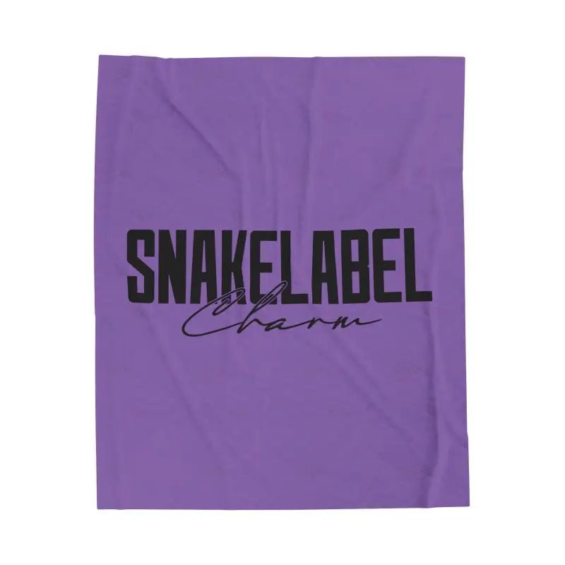 Velveteen Plush Blanket - Luxurious Personalized Snuggle Buddy in 3 Sizes snake - label