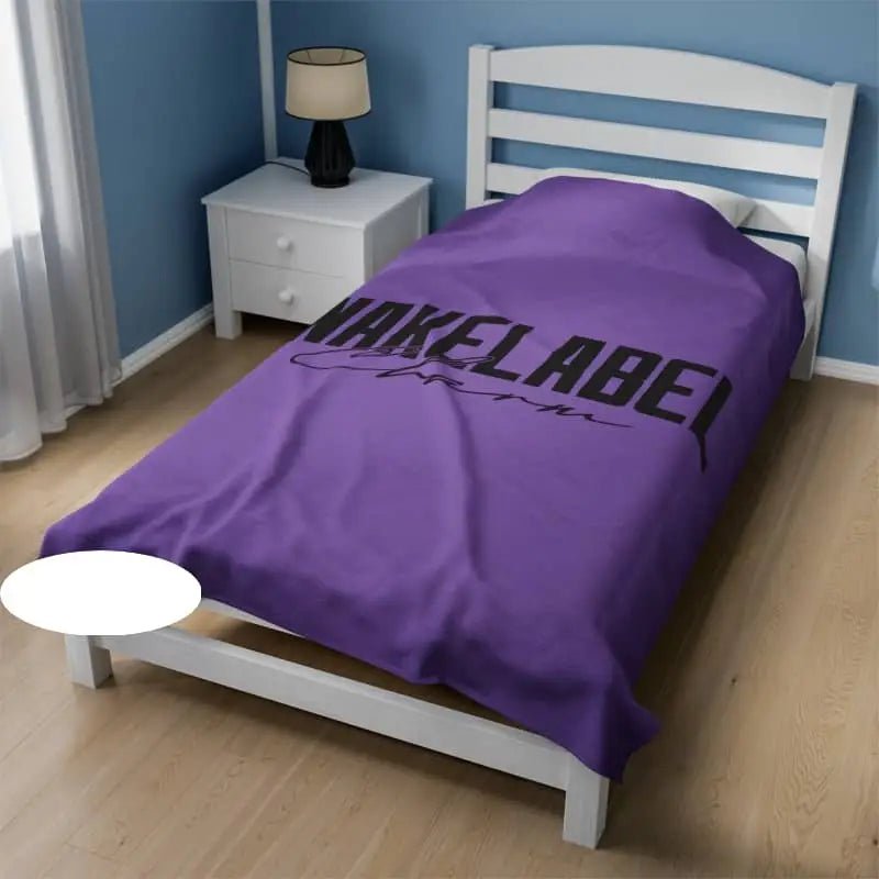 Velveteen Plush Blanket - Luxurious Personalized Snuggle Buddy in 3 Sizes snake - label