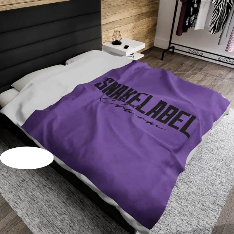 Velveteen Plush Blanket - Luxurious Personalized Snuggle Buddy in 3 Sizes snake - label