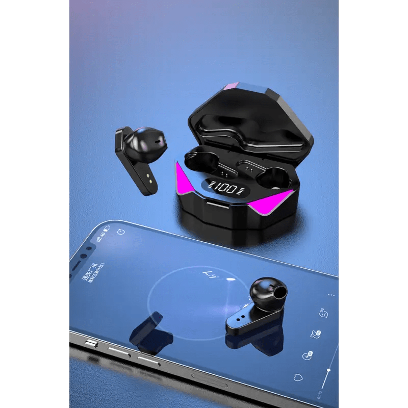 WIRELESS Gaming Headphones | Long Battery Life, Bluetooth 5.0 | 10m Range, 3h Music, 4h Talk | Touch Controls snake - label