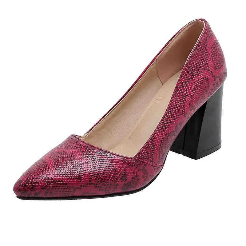 Women's Snake Shoes: Stylish 8CM Heel, Cushioned Comfort & Multiple Colors snake - label