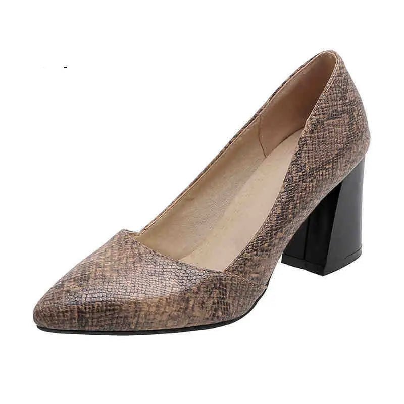 Women's Snake Shoes: Stylish 8CM Heel, Cushioned Comfort & Multiple Colors snake - label
