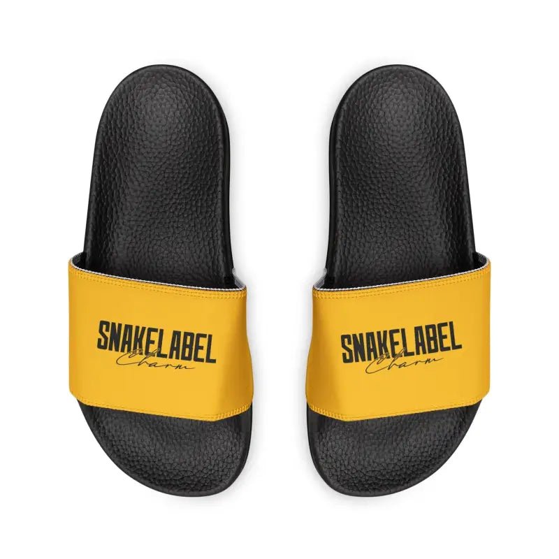 Youth Removable - Strap Sandals: Durable Customizable Kids Slides snake - label