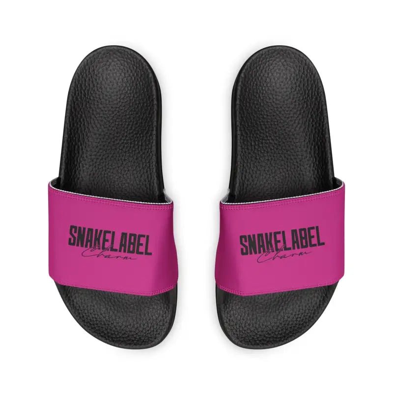 Youth Removable - Strap Slide Sandals with Customizable Straps snake - label