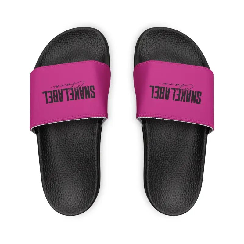 Youth Removable - Strap Slide Sandals with Customizable Straps snake - label