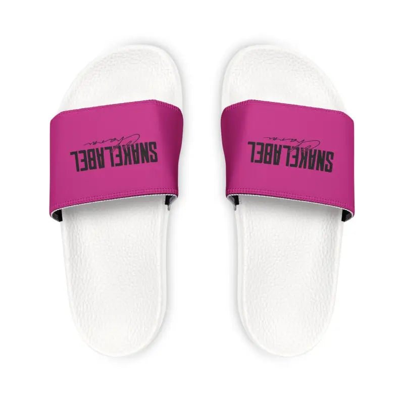 Youth Removable - Strap Slide Sandals with Customizable Straps snake - label