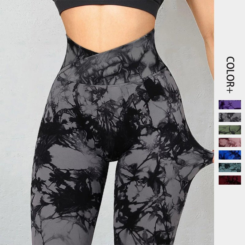 Seamless Tie - Dye Leggings snake - label