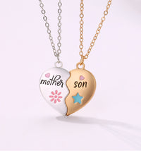 2PCS Mother-Daughter Matching Heart Necklace Set - Magnetic Pendant Jewelry, Perfect Fashion Gift for Mother's Day