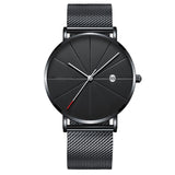 Men's Simple Calendar Quartz Watch - Creative & Waterproof Design