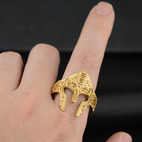 Bold Warrior Mask Ring - New Fashion Statement for Unique Personalities