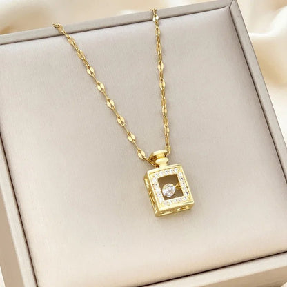 Luxury Perfume Bottle Necklace snake - label