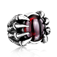 Men's Vintage Titanium Steel Ring - Personality Design with Inlaid Zircon