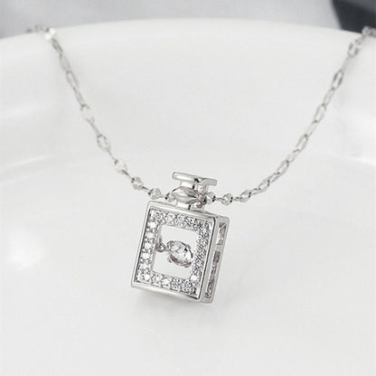Luxury Perfume Bottle Necklace snake - label