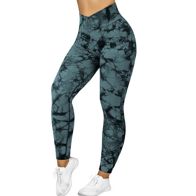 Seamless Tie - Dye Leggings snake - label