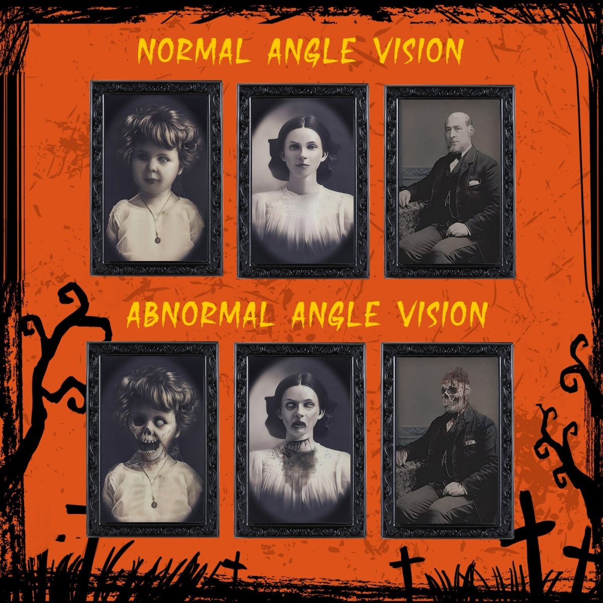 "3D Changing Face Horror Portrait Frame snake - label