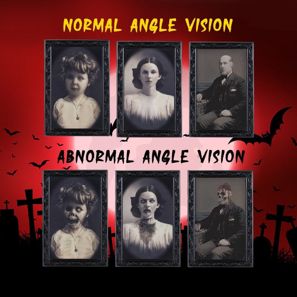 "3D Changing Face Horror Portrait Frame snake - label