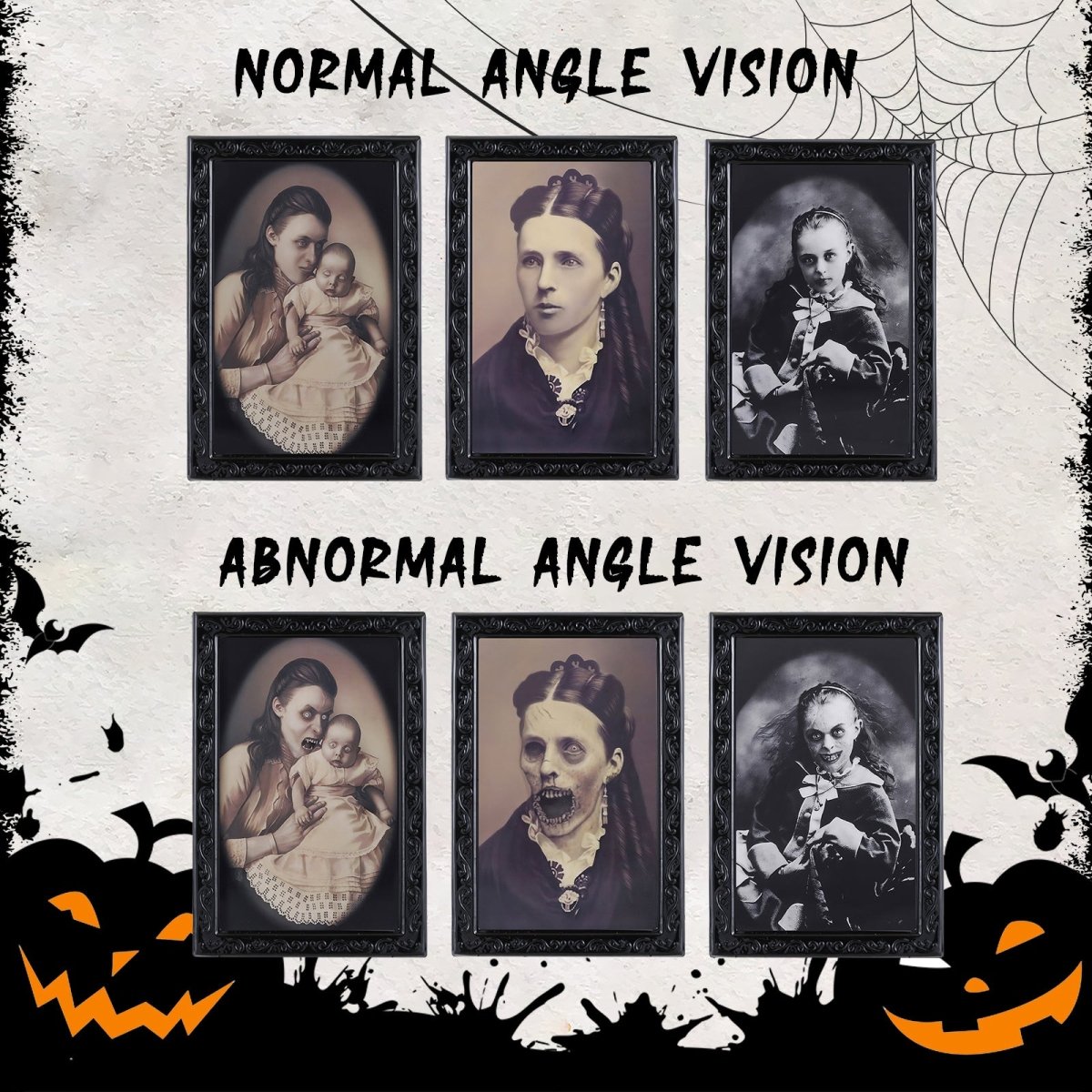 "3D Changing Face Horror Portrait Frame snake - label