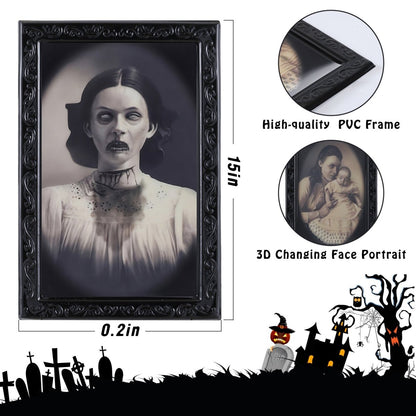 "3D Changing Face Horror Portrait Frame snake - label