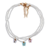 Elegant Opal Bow Knot Pearl Necklace for Women - European & American Style