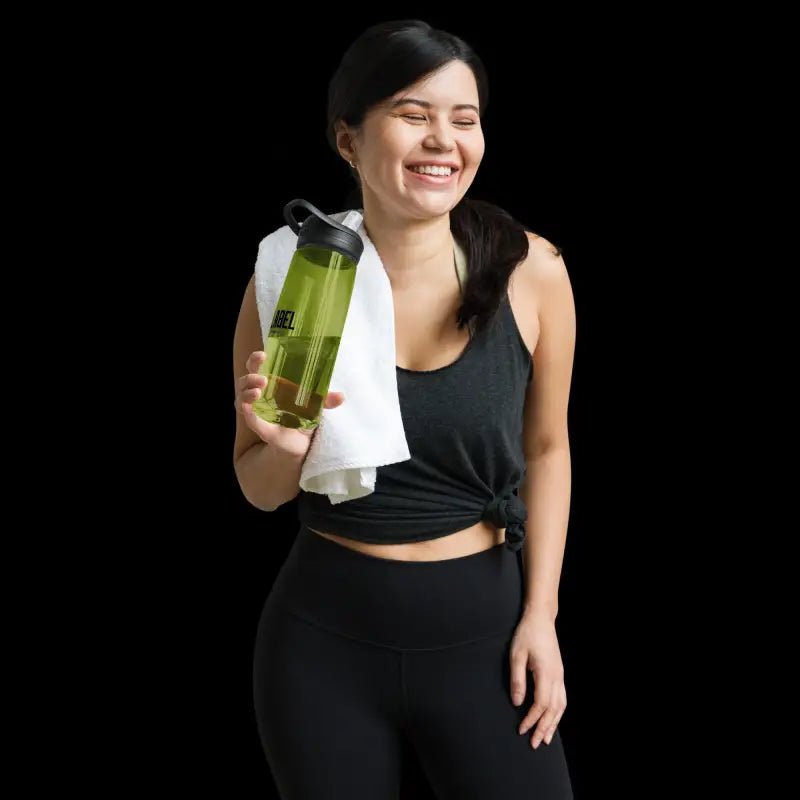 25oz BPA - Free Sports Water Bottle with Bite Valve snake - label